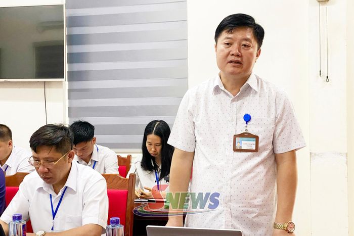 Đại diện lãnh đạo xã Mường Khiêng phát biểu tại cuộc kiểm tra
