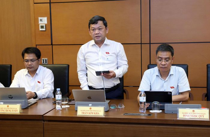 Đại biểu Trần Kim Kha (đoàn Gia Lai). Ảnh: Media Quốc hội.