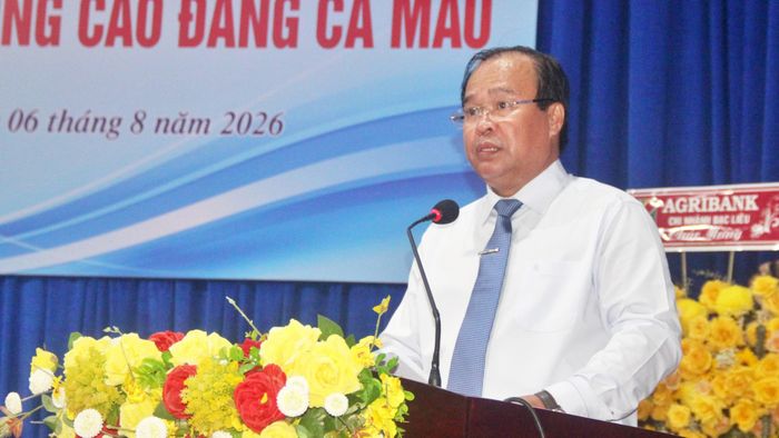 ông Nguyễn Minh Luân, Phó chủ tịch UBND tỉnh Cà Mau phát biểu chỉ đạo tại buổi lễ.