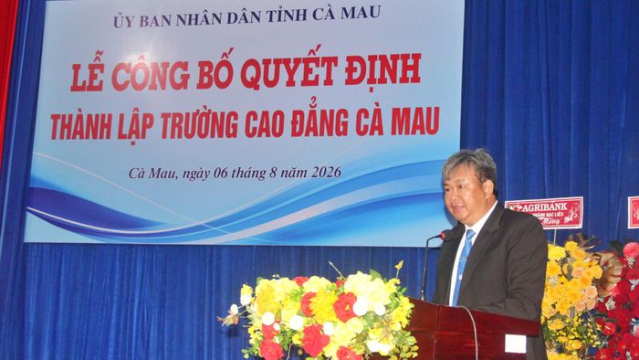 Ông Ngô Đức Lưu, Hiệu trưởng Trường Cao đẳng Cà Mau.