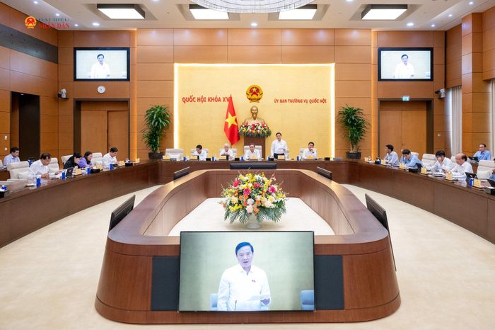 Phó Chủ tịch Quốc hội Nguyễn Khắc Định điều hành phiên họp