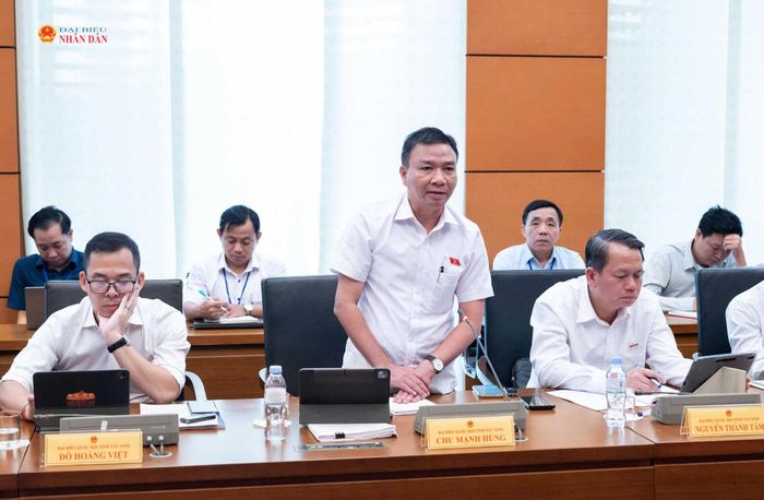 ĐBQH Chu Mạnh Hùng (Tây Ninh) phát biểu. Ảnh: Lâm Hiển
