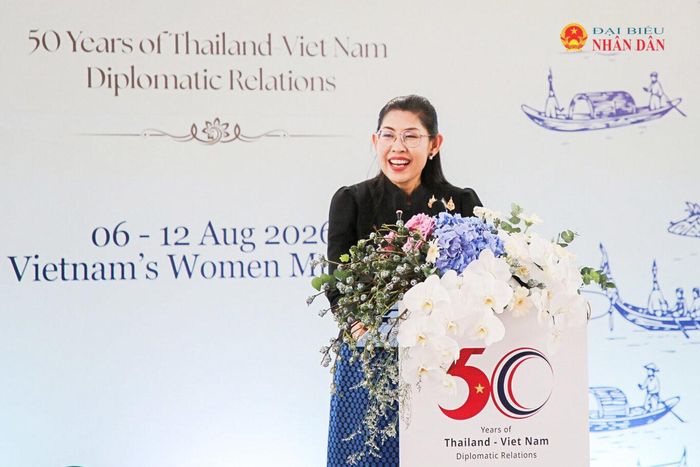 Đại sứ Vương quốc Thái Lan tại Việt Nam Urawadee Sriphiromya phát biểu. Ảnh: Đắc Trường