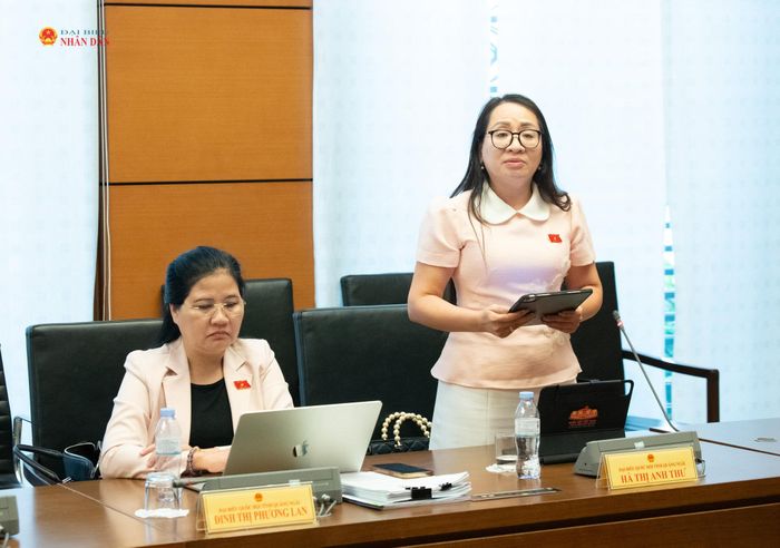 ĐBQH Hà Thị Anh Thư (Quảng Ngãi) phát biểu