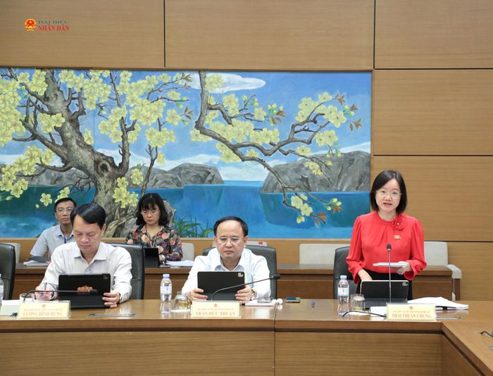 ĐBQH Thái Thị An Chung (Nghệ An) phát biểu