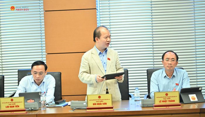 ĐBQH Bùi Hoài Sơn (Hà Nội) phát biểu. Ảnh: Quang Khánh