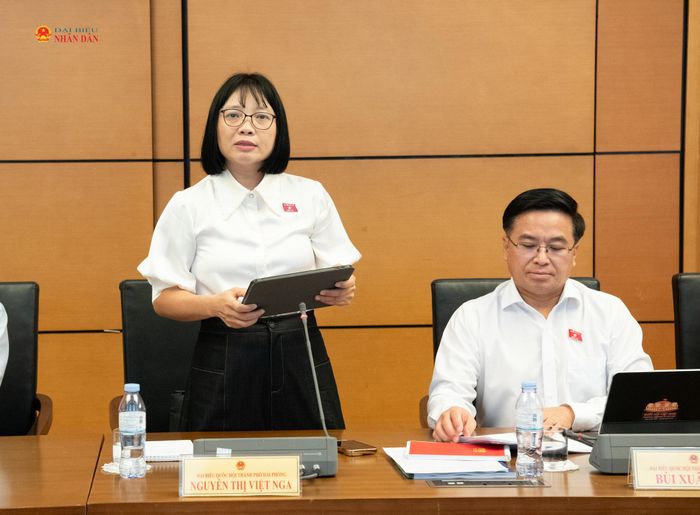 ĐBQH Nguyễn Thị Việt Nga (TP. Hải Phòng) phát biểu