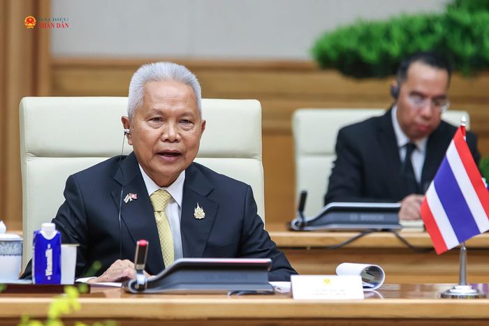 Chủ tịch Quốc hội Thái Lan Sophon Zaram phát biểu tại cuộc hội kiến