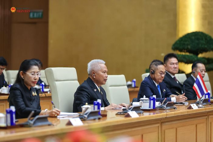 Chủ tịch Quốc hội Thái Lan Sophon Zaram phát biểu tại cuộc hội kiến