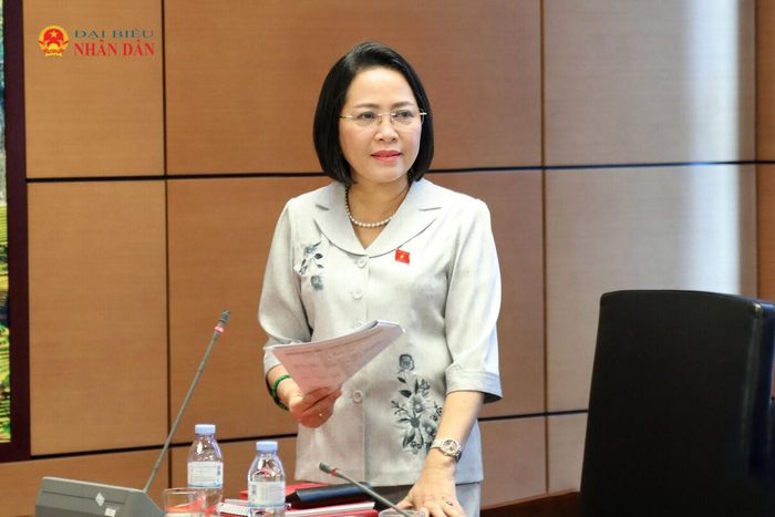 Phó Chủ tịch Quốc hội Nguyễn Thị Thanh phát biểu