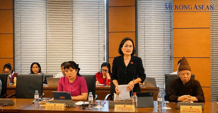 Đại biểu Trần Thị Kim Nhung (Đoàn Quảng Ninh). Ảnh: Đinh Nhung/Mekong ASEAN