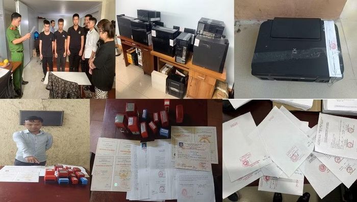 Đối tượng và tang vật vụ án.