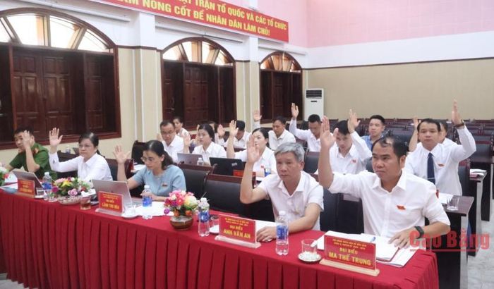 Các đại biểu biểu quyết thông qua nghị quyết tại kỳ họp.