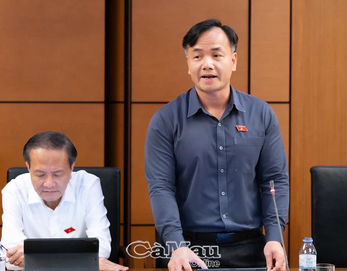 Đại biểu Trần Hoài Nam góp ý hoàn thiện kỹ thuật lập pháp đối với các dự thảo nghị quyết.