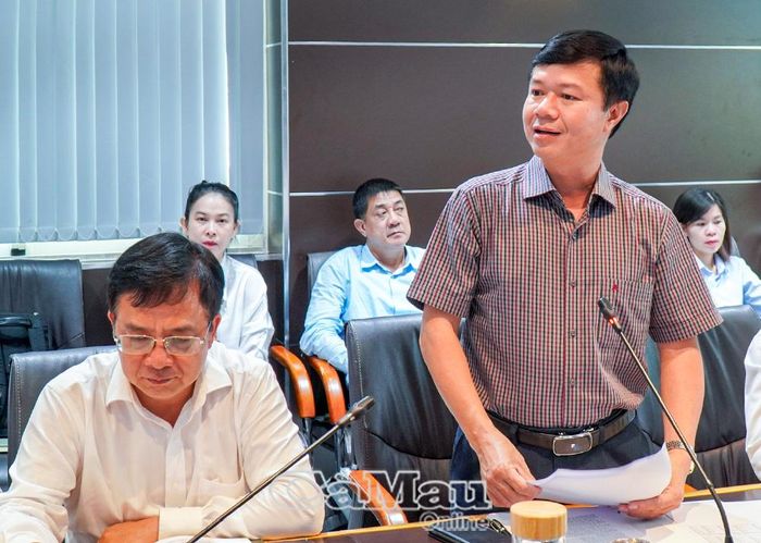 Ông Đoàn Công Đức, Giám đốc Công ty Điện lực Dầu khí Cà Mau, kiến nghị đẩy nhanh tiến độ khai thác mỏ khí Khánh Mỹ - Đầm Dơi.