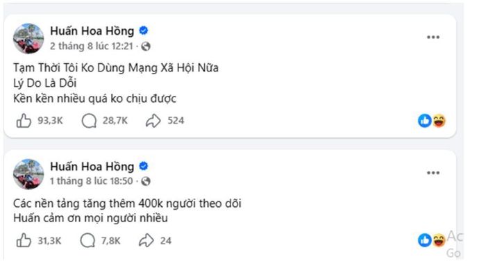 Bài đăng mới nhất của Huấn Hoa Hồng.