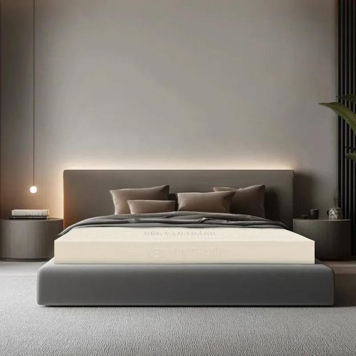 Kết cấu lỗ thoáng khí đặc trưng của nệm cao su thiên nhiên, phù hợp với khí hậu nóng ẩm tại Việt Nam.