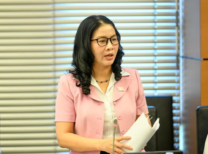 Đại biểu Quốc hội Nguyễn Thị Lan phát biểu thảo luận tổ. Ảnh: Như Ý