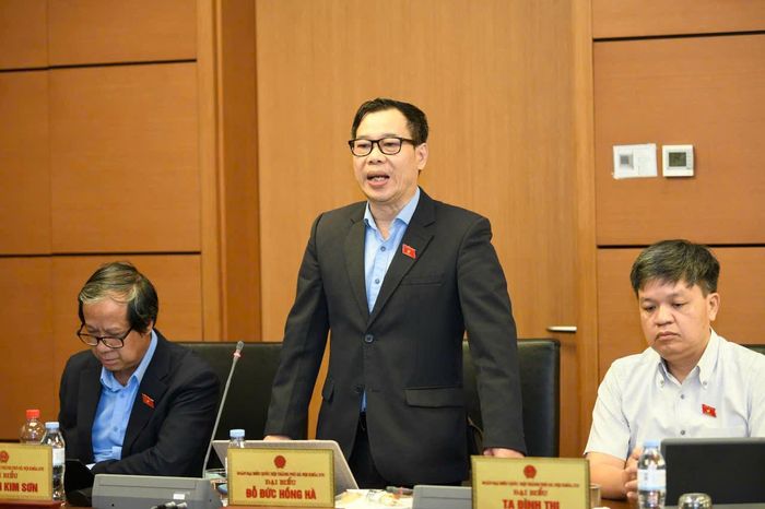 Đại biểu Quốc hội Đỗ Đức Hồng Hà phát biểu thảo luận tổ Ảnh: Như Ý