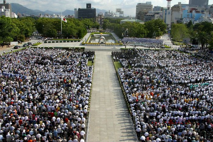 Công viên Tưởng niệm Hòa bình Hiroshima, nơi diễn ra lễ tưởng niệm các nạn nhân vụ ném bom nguyên tử hằng năm. Ảnh: Wikimedia Commons