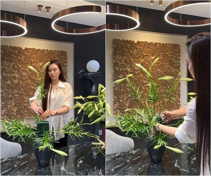 Chia sẻ về loài hoa mình yêu thích, Đỗ Thị Hà tâm sự vì yêu mến loài hoa này nên dù không phải người chơi hoa cầu kỳ nhưng năm nào cũng muốn mua một bó về cắm trong nhà.