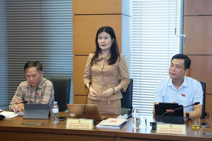 ĐBQH Bùi Thị Quỳnh Thơ, Đoàn ĐBQH tỉnh Hà Tĩnh. Ảnh: Hùng Cường