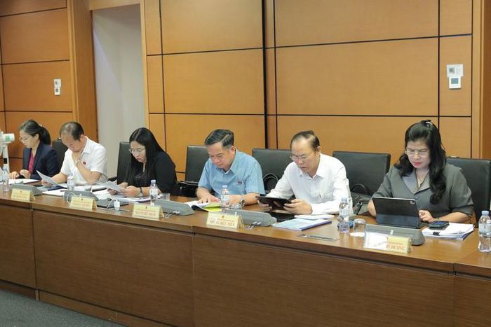 Các đại biểu tham gia Phiên thảo luận ở Tổ. Ảnh: Hồ Long