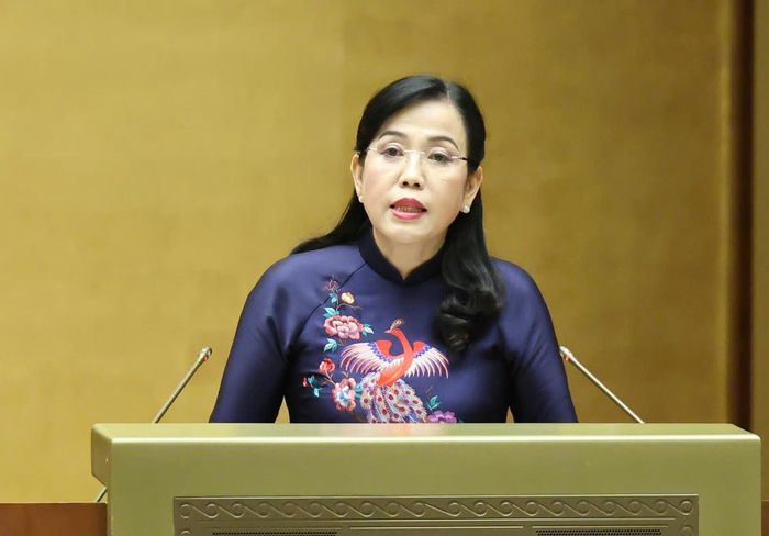Chủ nhiệm Ủy ban Khoa học, Công nghệ và Môi trường Nguyễn Thanh Hải trình bày báo cáo thẩm tra dự án Luật (Ảnh: Quang Vinh)