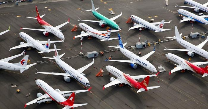  Hàng loạt máy bay Boeing 737 Max tại sân bay quốc tế hạt King, ngoại ô Seattle. Ảnh: Reuters. 
