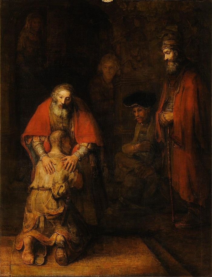  Kiệt tác Sự trở về của đứa con hoang đàng do họa sĩ vĩ đại người Hà Lan Rembrandt vẽ vào năm 1668. Ảnh: wikipedia. 
