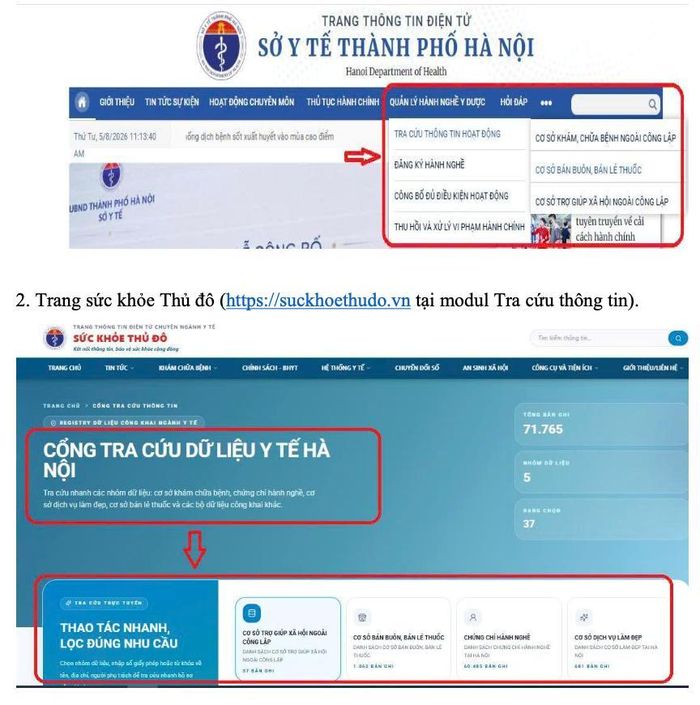 Cách người dân tra cứu các cơ sở y tế, nhà thuốc được cấp phép 