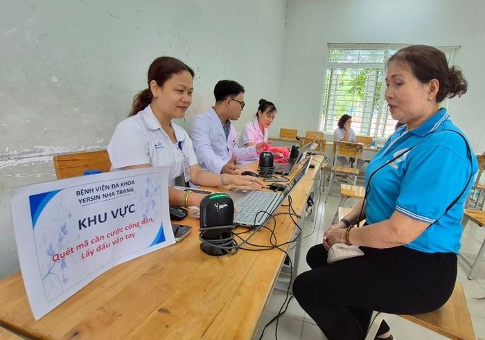 Khu vực lấy dấu vân tay để khám bệnh