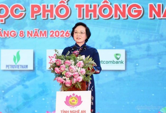 Phó Thủ tướng Phạm Thị Thanh Trà phát biểu tại lễ khởi công dự án - Ảnh: VGP/Thu Giang