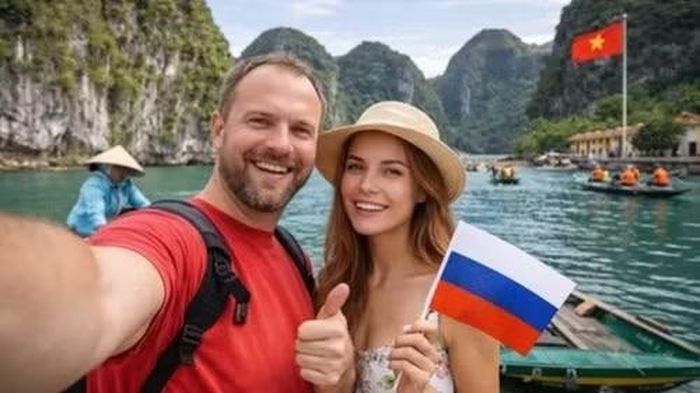 Du khách Nga thích thú với phong cảnh Việt Nam. (Ảnh: Tourprom)