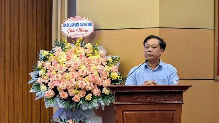 Phó Cục trưởng Cục Du lịch Quốc gia Việt Nam Phạm Văn Thủy phát biểu. (Ảnh: VŨ MAI)