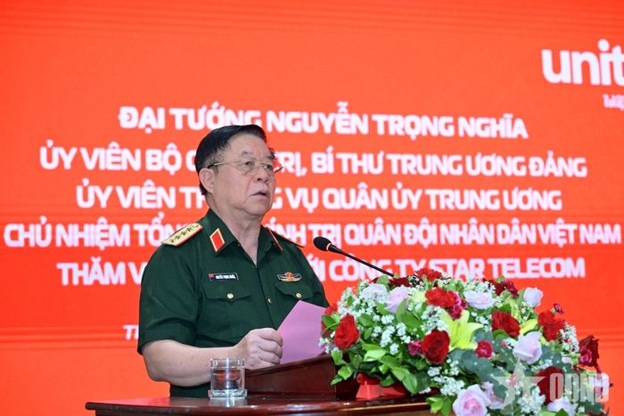 Đại tướng Nguyễn Trọng Nghĩa phát biểu.