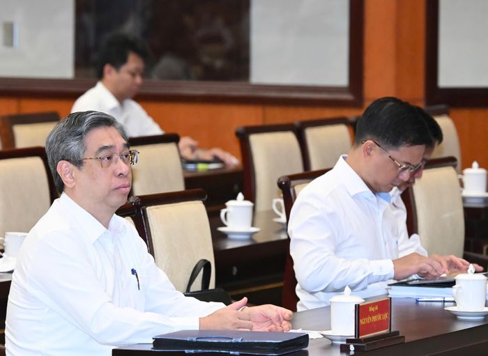  Đồng chí Nguyễn Phước Lộc, Ủy viên Trung ương Đảng, Phó Bí thư Thành ủy, Chủ tịch Ủy ban MTTQ Việt Nam TPHCM, dự hội nghị. Ảnh: VIỆT DŨNG 