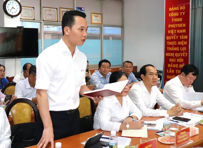 Đại diện các ban tham mưu giúp việc Thành ủy TPHCM trao đổi tại buổi khảo sát