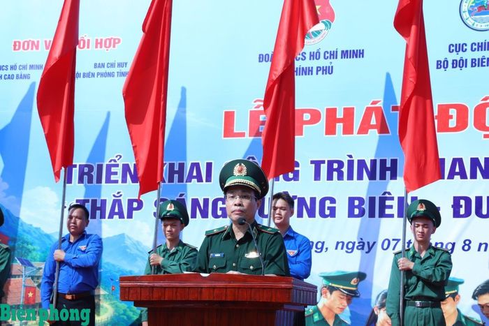 Thiếu tướng Vũ Quốc Ân phát biểu tại Lễ phát động. Ảnh: Ngọc Lâm