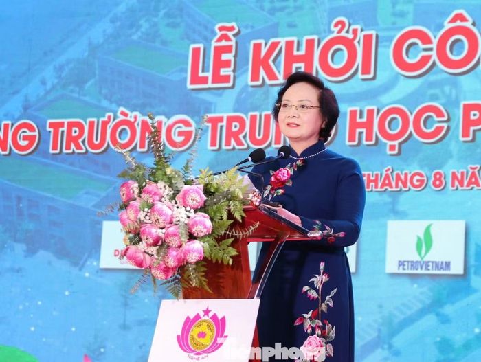 Phó Thủ tướng Phạm Thị Thanh Trà phát biểu tại lễ khởi công.