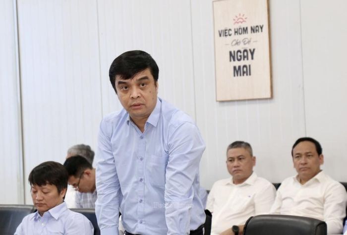 Ông Nguyễn Minh Đạo, Giám đốc Chi nhánh Phát điện Dầu khí (PVPGP) báo cáo, kiến nghị liên quan dự án nhà ở của CBCNV Ban QLDA.