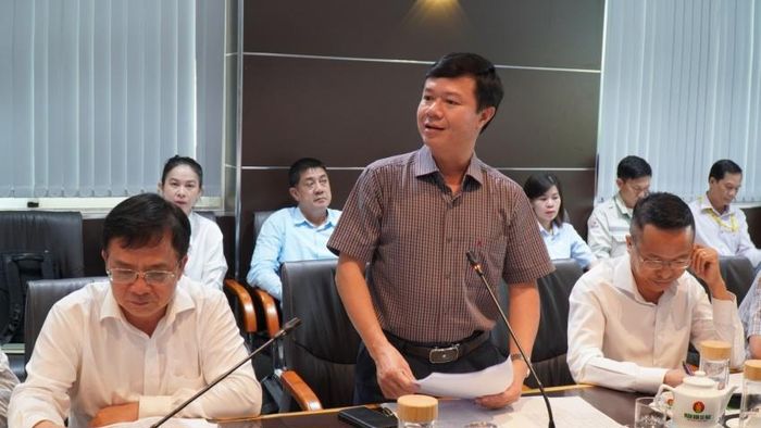 Ông Đoàn Công Đức, Giám đốc Công ty Điện lực Dầu khí Cà Mau (PV Power Ca Mau) kiến nghị đẩy nhanh tiến độ khai thác mỏ khí Khánh Mỹ - Đầm Dơi
