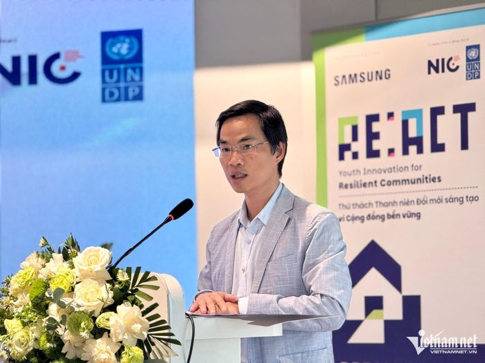 Ông Đỗ Tiến Thịnh, Phó Giám đốc NIC phát biểu khai mạc lễ khởi động chương trình. Ảnh: Du Lam