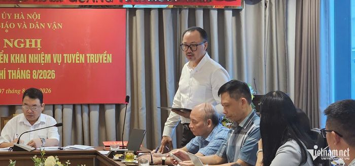 Phó giám đốc Sở Nông nghiệp và Môi trường Hà Nội Nguyễn Minh Tấn phát biểu