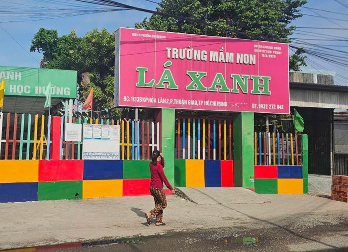 Trường mầm non nơi xảy ra sự việc. Ảnh: X.A