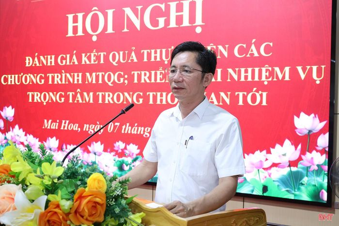 Ông Phạm Ngọc Tạo - Chủ tịch UBND xã Mai Hoa phát động 60 ngày thi đua cao điểm xây dựng nông thôn mới, thực hiện chuyển đổi số và phong trào thi đua thực hiện mục tiêu tăng trưởng kinh tế giai đoạn 2026–2030.