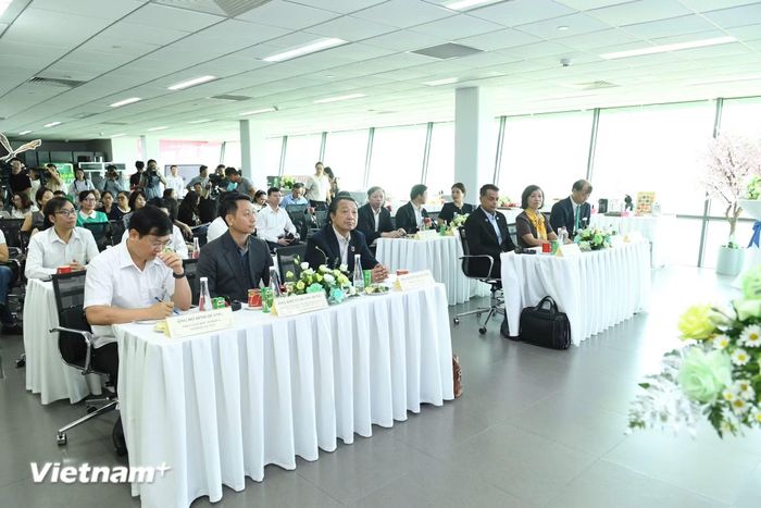  Chương trình kết nối và chia sẻ về phát triển bền vững năm 2026 với chủ đề “Đồng hành kiến tạo tăng trưởng bền vững: Doanh nghiệp-Địa phương-Quốc gia,” ngày 6/8. (Ảnh: Vietnam+ 