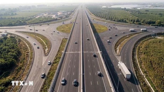 Phối cảnh dự án đường kết nối sân bay Long Thành. (Ảnh: TTXVN phát)
