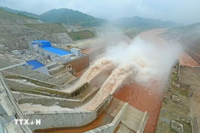 Nhà máy Thủy điện Lai Châu. (Ảnh: Huy Hùng/TTXVN)