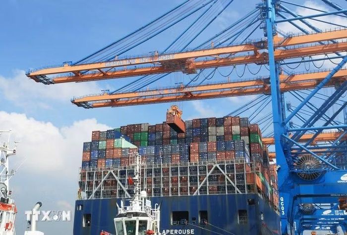 Cảng quốc tế Gemalink, thị xã Phú Mỹ, tỉnh Bà Rịa-Vũng Tàu. (Ảnh: Hồng Đạt/TTXVN)